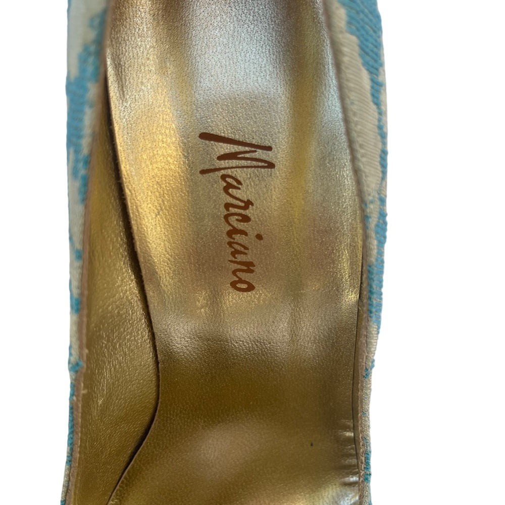 Marciano Satin Floral Print Stiletto Pumps 8.5 - Picture 8 of 9
